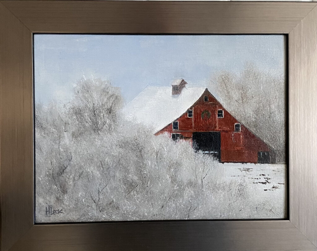 229 - Snowy Christmas - 9x12 - Landscape - $375