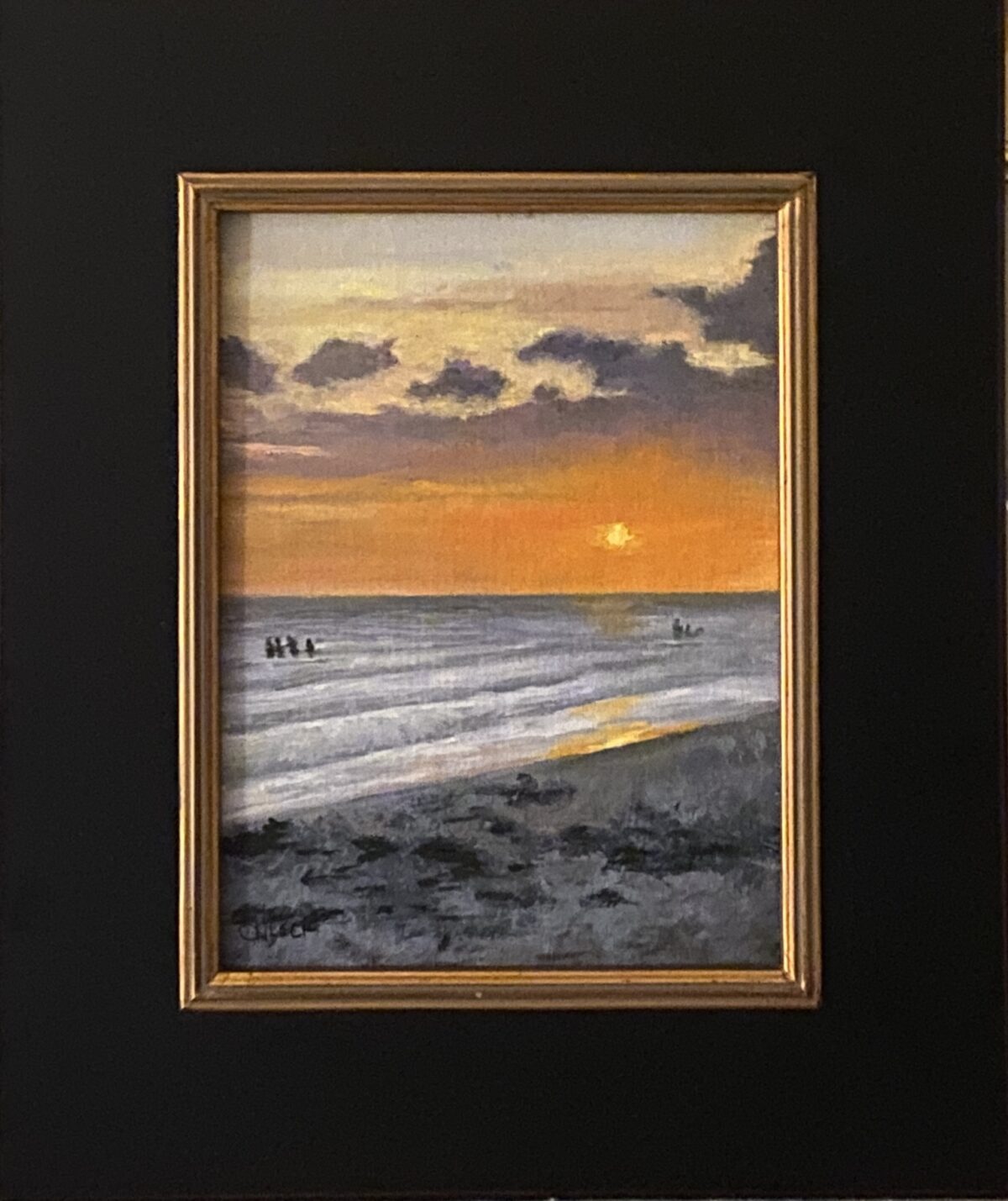 233 - Sunset at Sea - 9x12 - Landscape - $235
