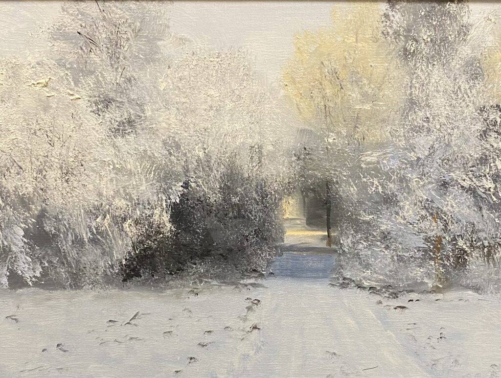249 - Snow packed path - 12x16 - Landscape - $625