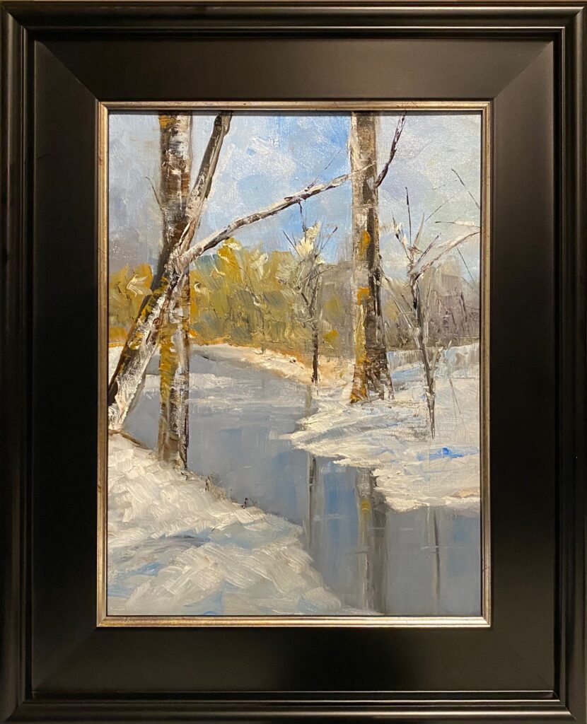 252 - Icy Shore - 9x12 - Landscape - $375